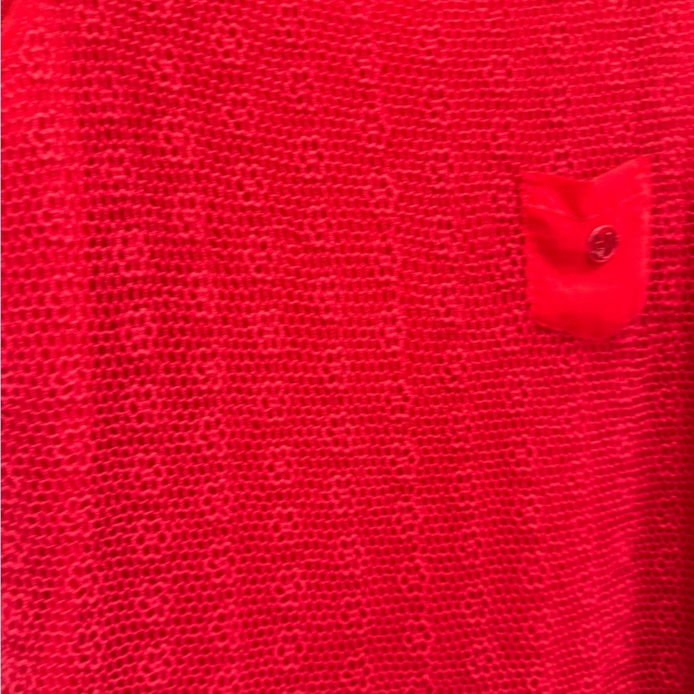 Armani Jeans Red Ribbed Tank Top with Black Trim - Picture 7 of 14
